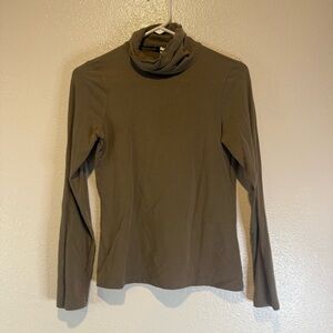 Reiss brown Long Sleeve Turtleneck Top M